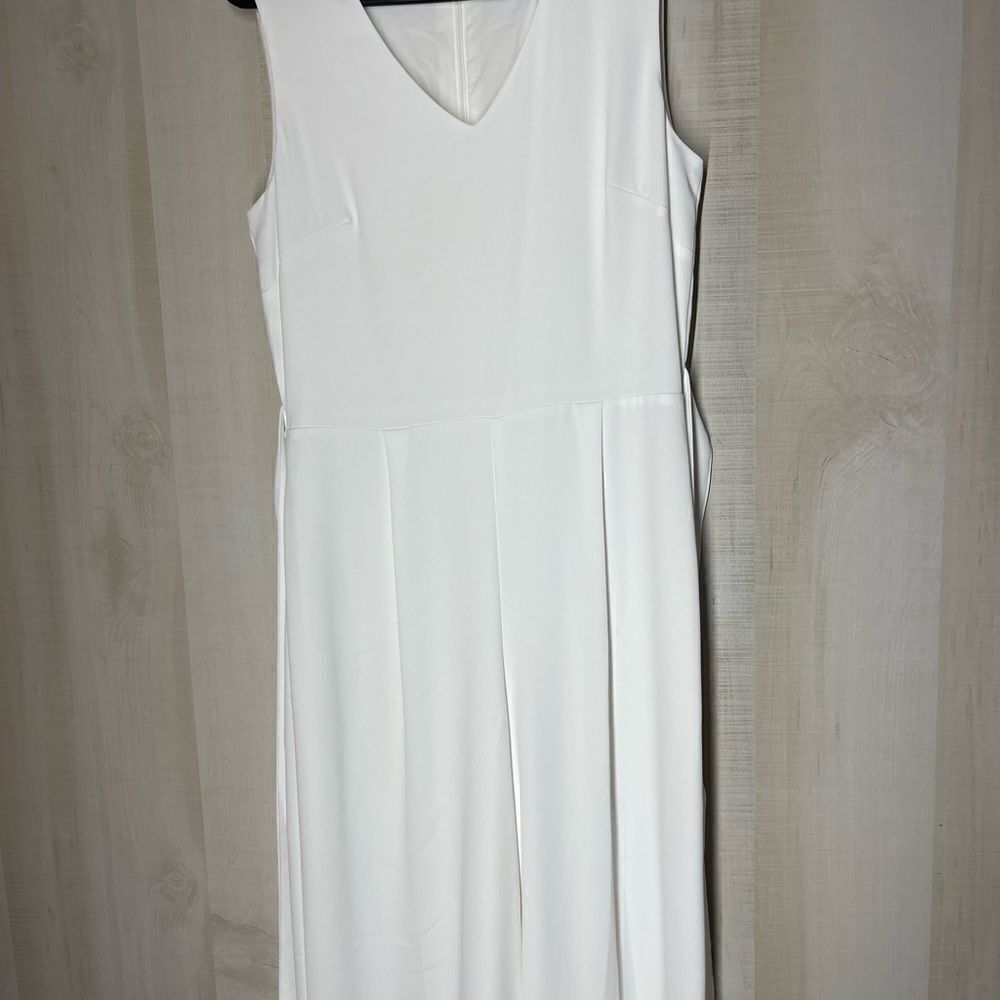 CeCe white sleeveless pants romper v neck, size 2 - Picture 5 of 16